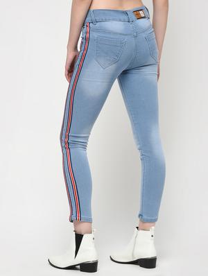 side taped stone washed jeans - 16029803 - Standard Image - 3
