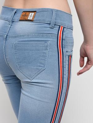 side taped stone washed jeans - 16029803 - Standard Image - 6