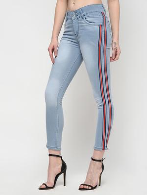 side taped stone washed jeans - 16029804 - Standard Image - 3