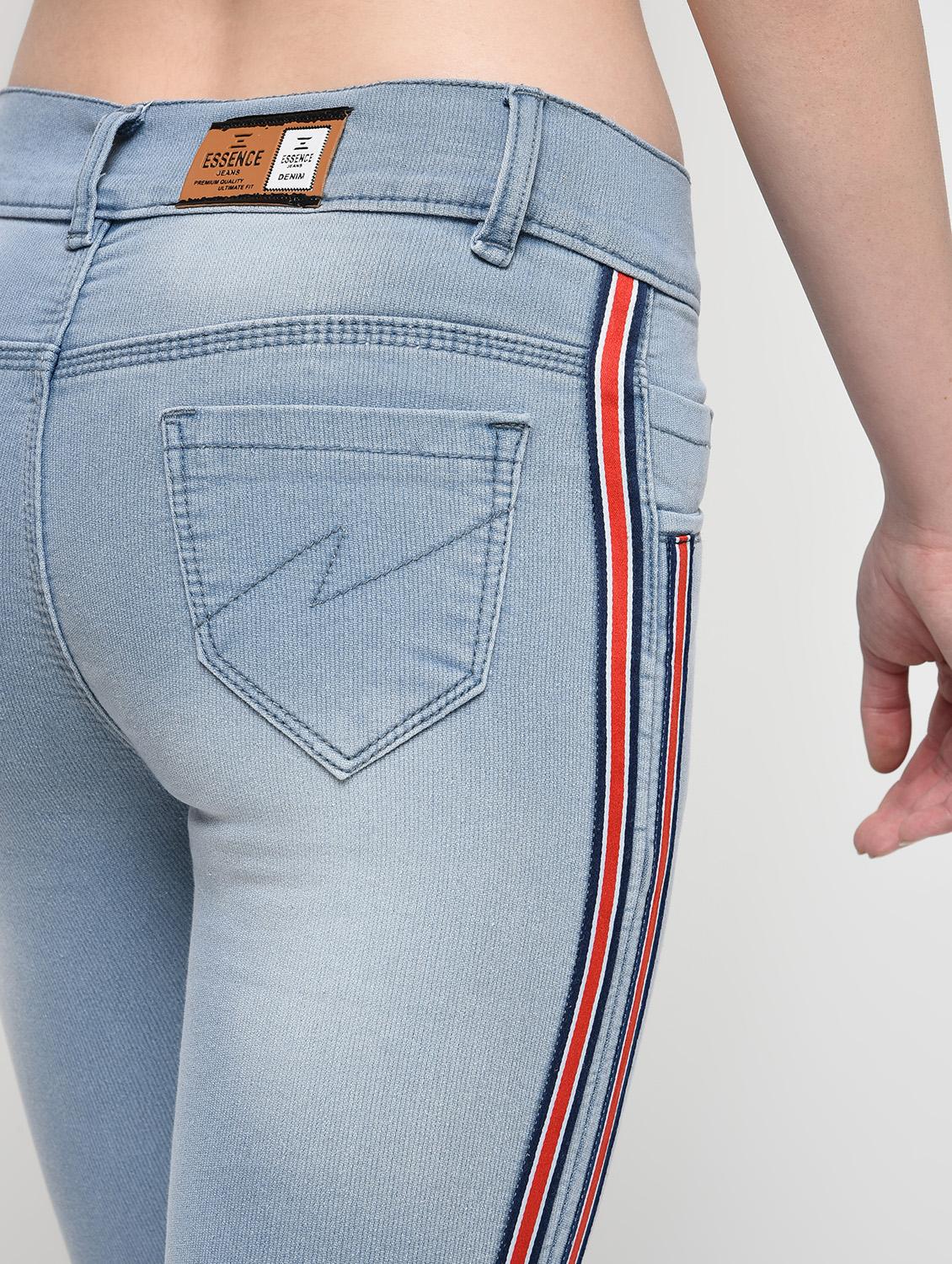 side taped stone washed jeans - 16029804 - Zoom Image - 6