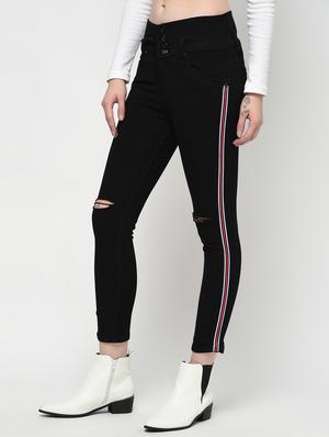 knee slit side taped jeans - 16029820 - Standard Image - 3