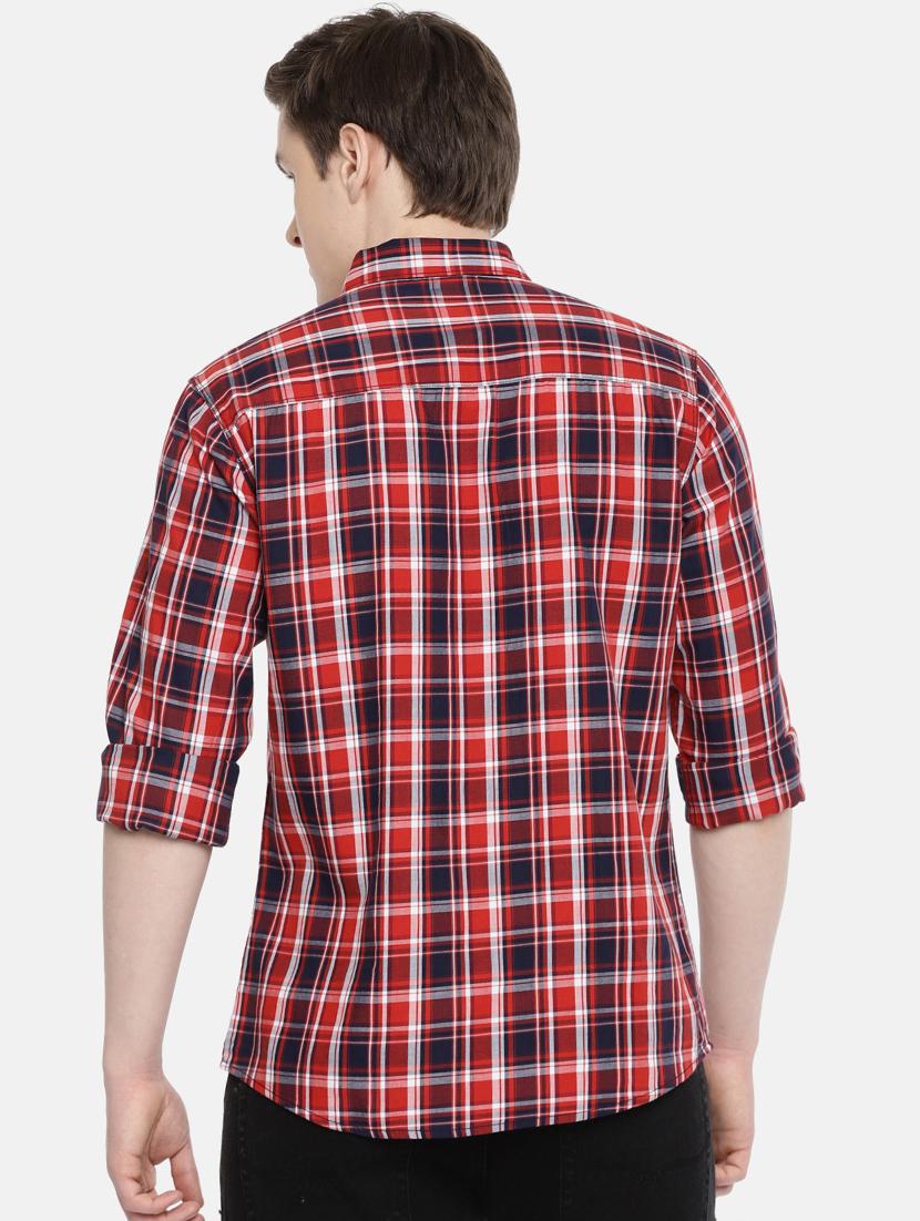 red checkered casual shirt - 16039581 - Zoom Image - 3