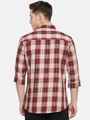 red checkered casual shirt - 16039582 - Standard Image - 3