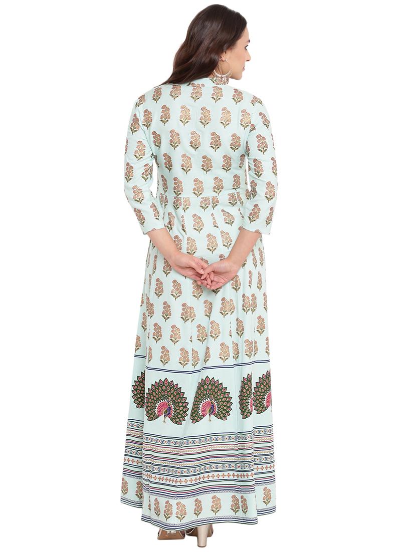 printed anarkali ethnic dress - 16039893 - Zoom Image - 3
