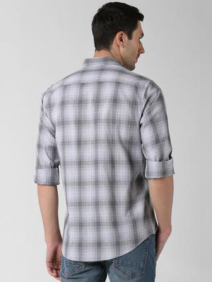 grey printed casual shirt - 16040235 - Standard Image - 3