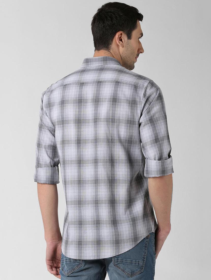 grey printed casual shirt - 16040235 - Zoom Image - 3