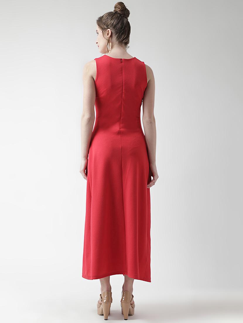 keyhole neck pleat detail maxi dress - 16041183 - Zoom Image - 3