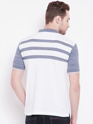 white striped polo t-shirt - 16041797 - Standard Image - 3