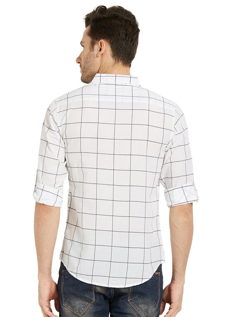 white checkered casual shirt - 16042882 - Zoom Image - 3