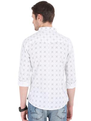 white cotton casual shirt - 16043436 - Standard Image - 3