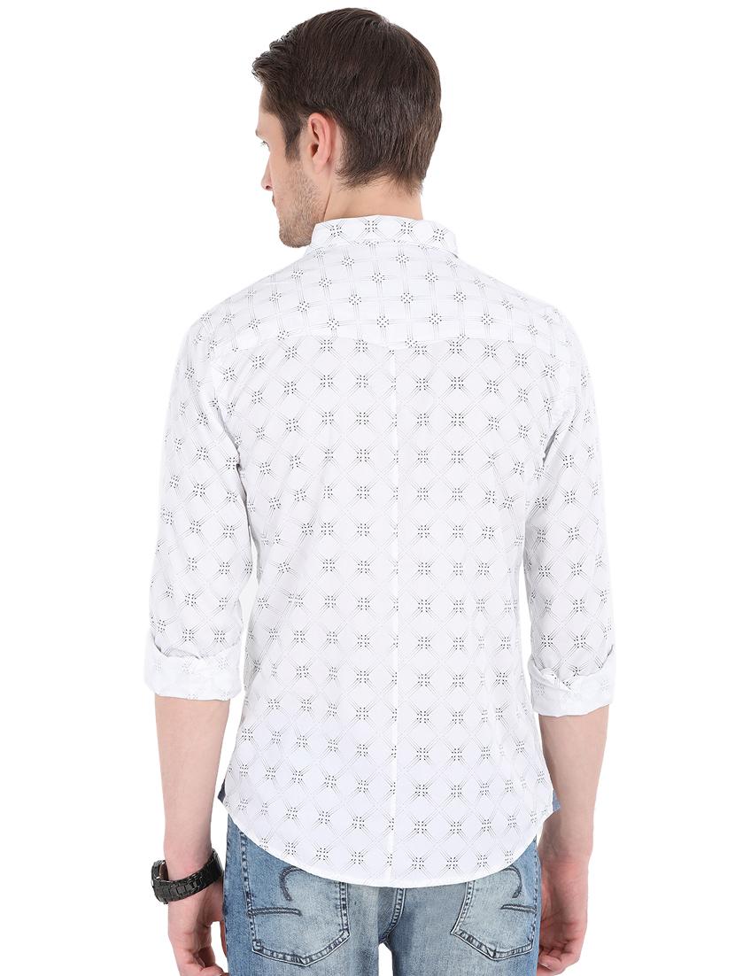 white cotton casual shirt - 16043436 - Zoom Image - 3