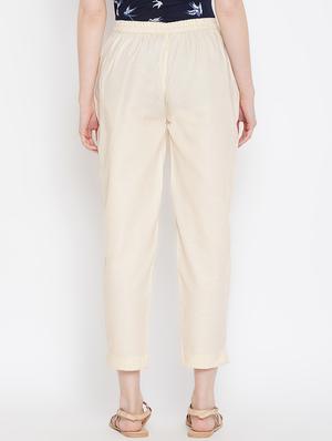 pleat detail drawstring cropped pant - 16047011 - Standard Image - 3