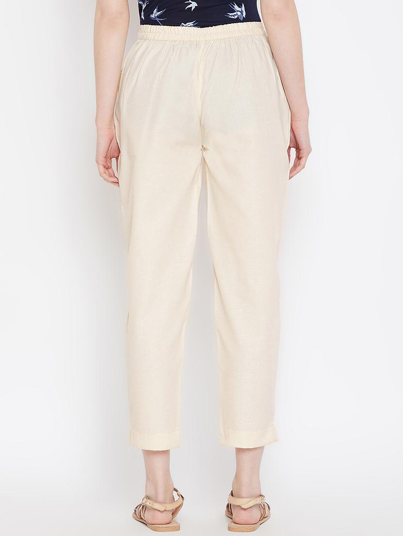 pleat detail drawstring cropped pant - 16047011 - Zoom Image - 3