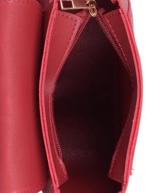 red leatherette (pu) regular sling bag - 16047444 - Standard Image - 3