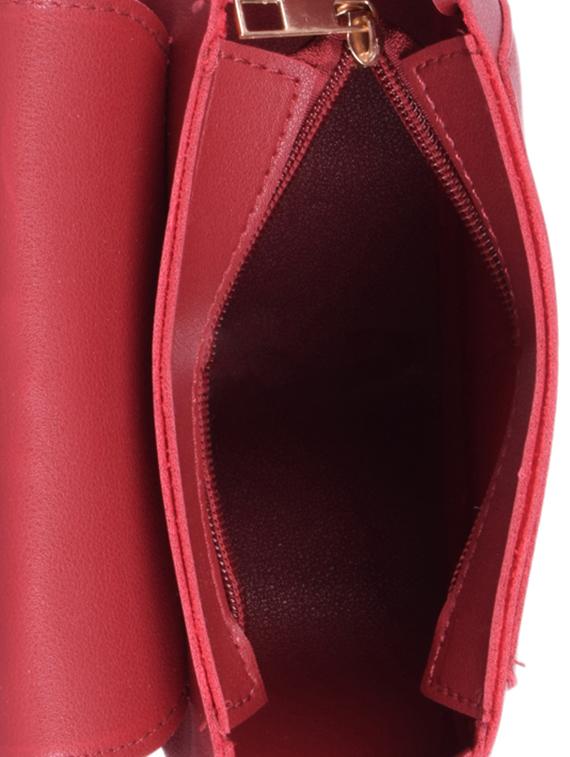 red leatherette (pu) regular sling bag - 16047444 - Zoom Image - 3