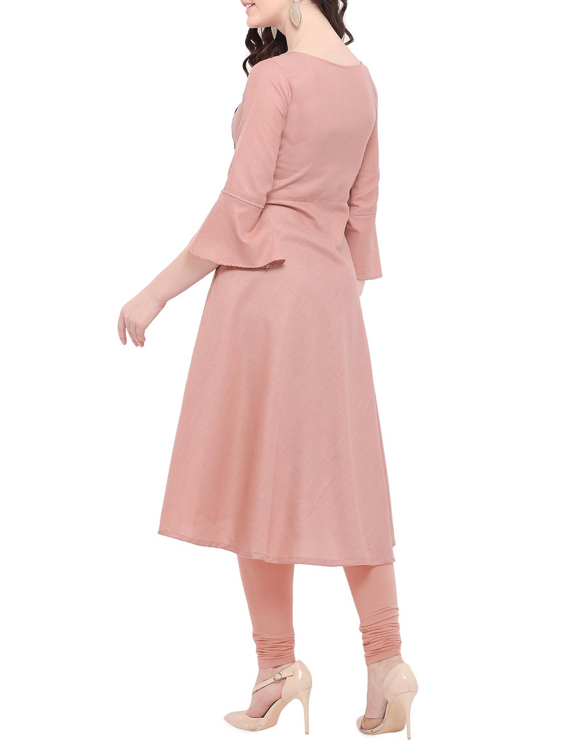 bell sleeved flared kurta - 16048125 - Zoom Image - 3