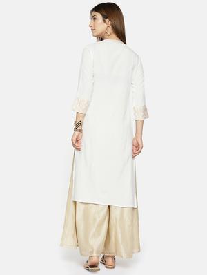 solid straight kurta - 16050283 - Standard Image - 3
