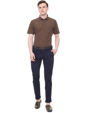 blue cotton chinos casual trousers - 16050995 - Standard Image - 3