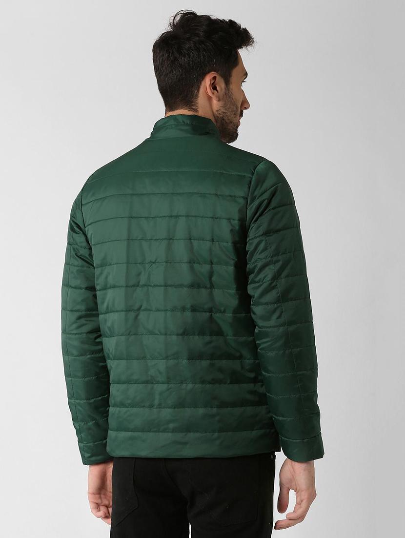 green polyester quilted jacket - 16051056 - Zoom Image - 3