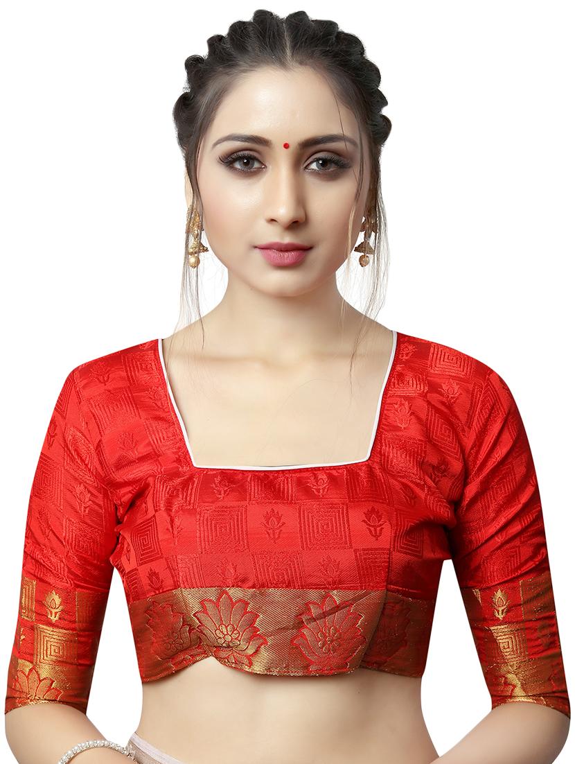 Zari bordered woven saree with blouse - 16051223 - Zoom Image - 3
