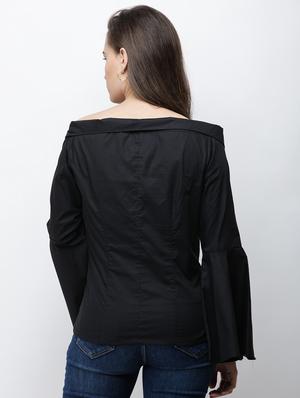 bell sleeved solid shirt - 16053079 - Standard Image - 3