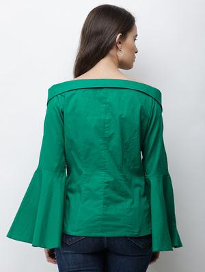 bell sleeved solid shirt - 16053081 - Standard Image - 3