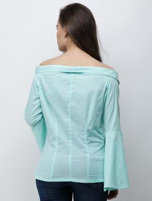 bell sleeved solid shirt - 16053082 - Standard Image - 3