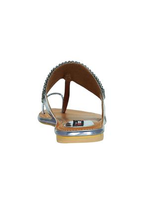 grey synthetic ethnic kolhapuris - 16054308 - Standard Image - 3