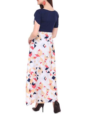 overlap sleeved geometric maxi dress - 16057052 - Standard Image - 3