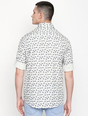 white printed casual shirt - 16059167 - Standard Image - 3