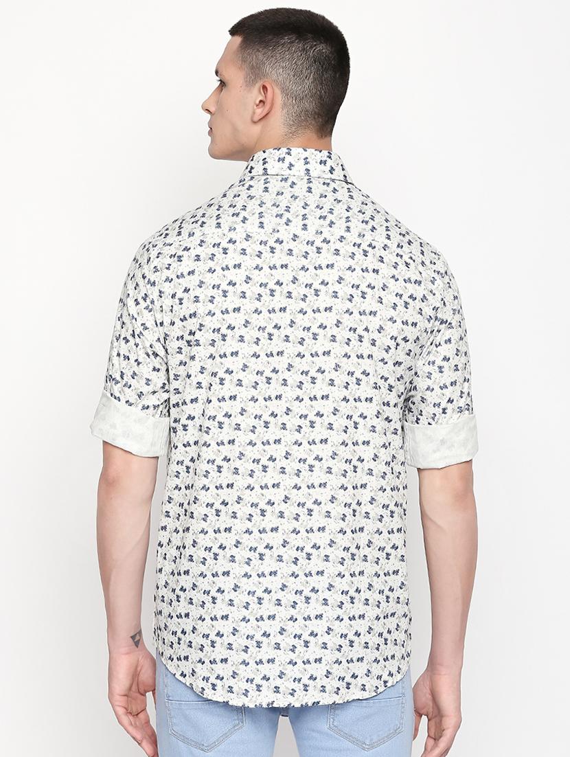white printed casual shirt - 16059167 - Zoom Image - 3