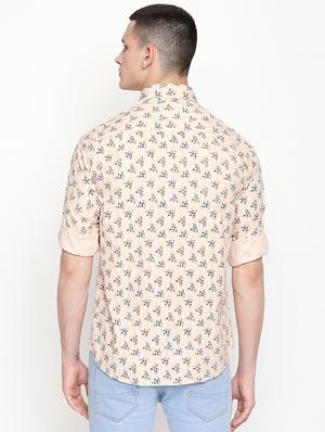 beige floral printed casual shirt - 16059169 - Standard Image - 3