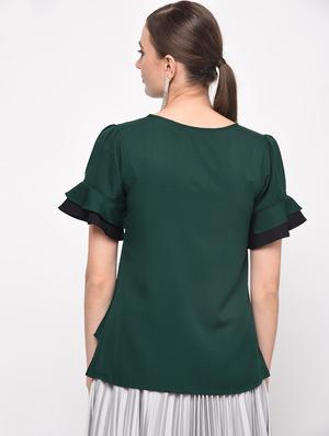 pleat detail layered top - 16059495 - Standard Image - 3