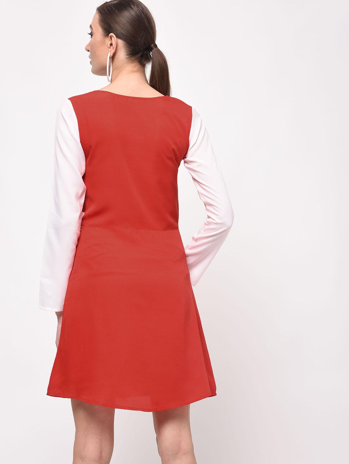color block a-line dress - 16059500 - Zoom Image - 3