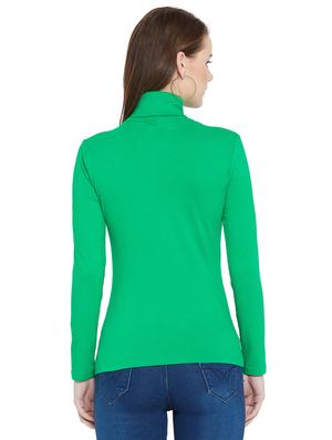 turtle neck floral patch top - 16059836 - Standard Image - 3