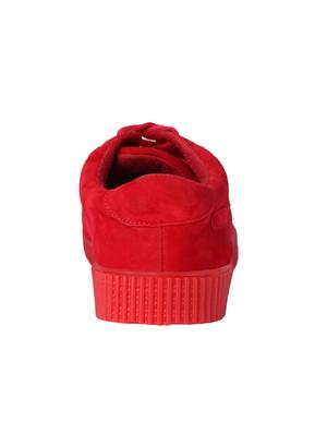 red Suede lace up sneakers - 16061470 - Standard Image - 3