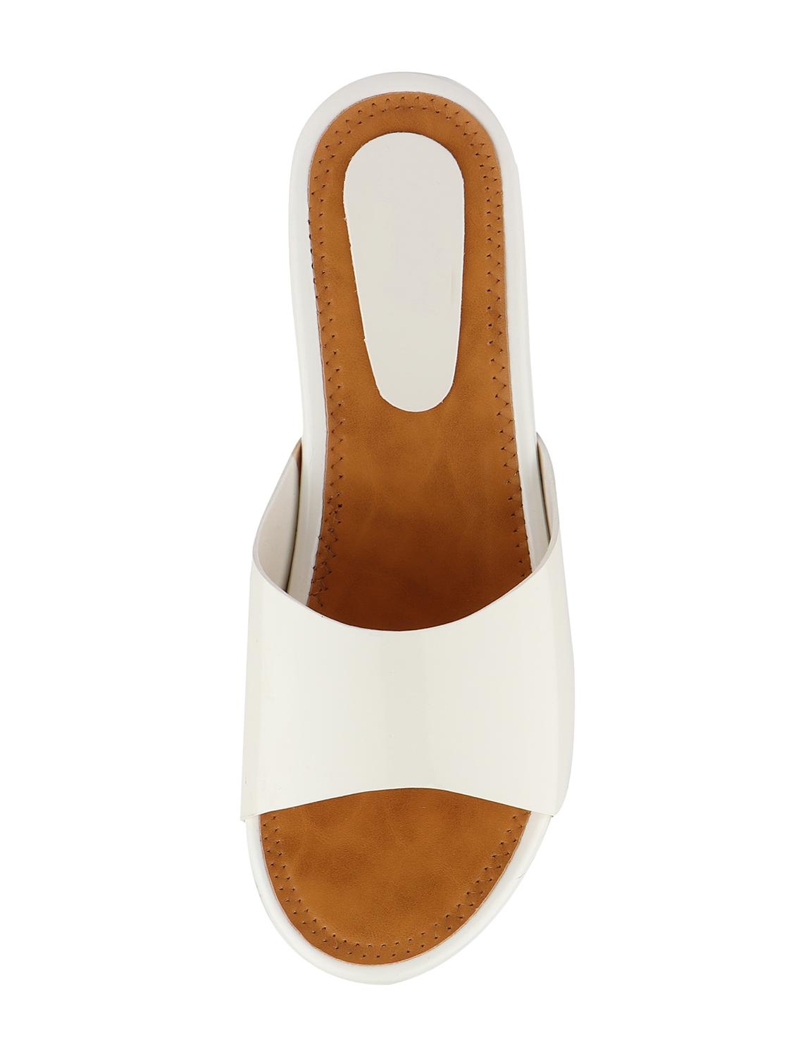 white slip on sandals - 16062356 - Zoom Image - 3
