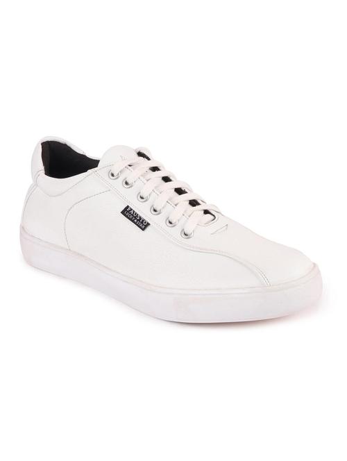 white leather lace up sneakers - 16064014 - Standard Image - 1