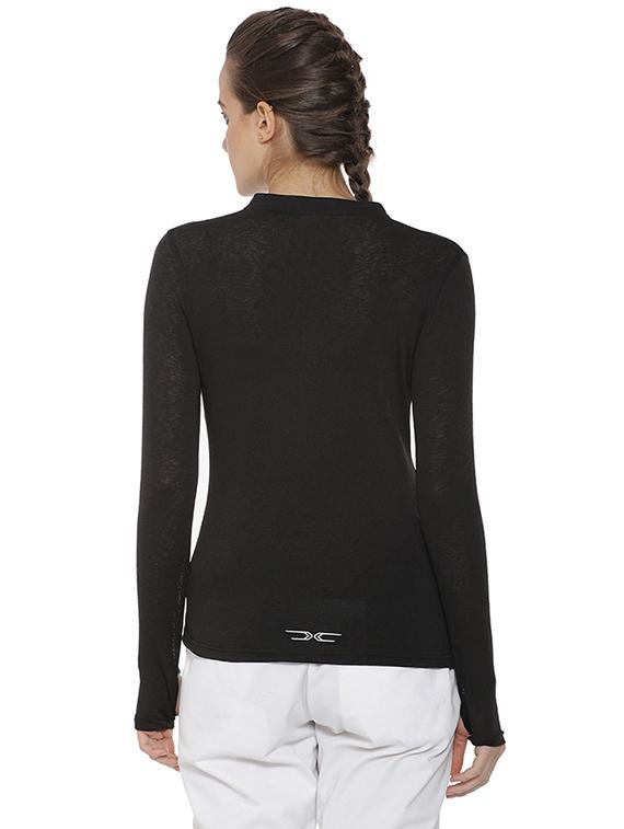 zipper detail solid tee - 16064369 - Zoom Image - 3