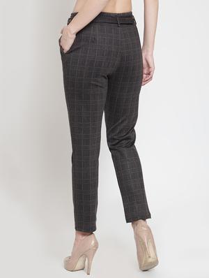 pleated checkered trouser - 16064638 - Standard Image - 3