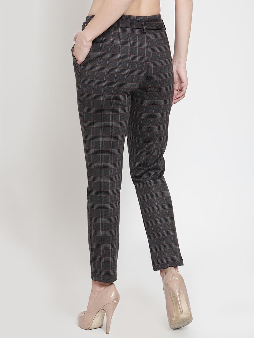 pleated checkered trouser - 16064638 - Zoom Image - 3