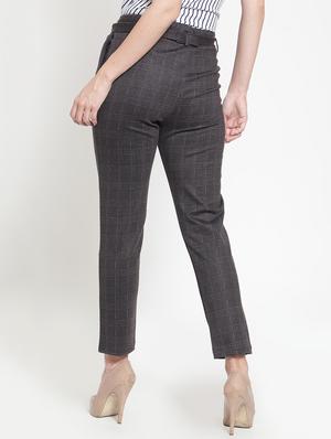 pleated checkered trouser - 16064639 - Standard Image - 3