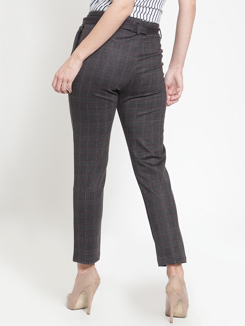 pleated checkered trouser - 16064639 - Zoom Image - 3