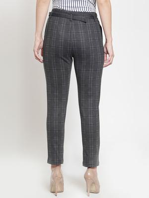 pleated checkered trouser - 16064640 - Standard Image - 3