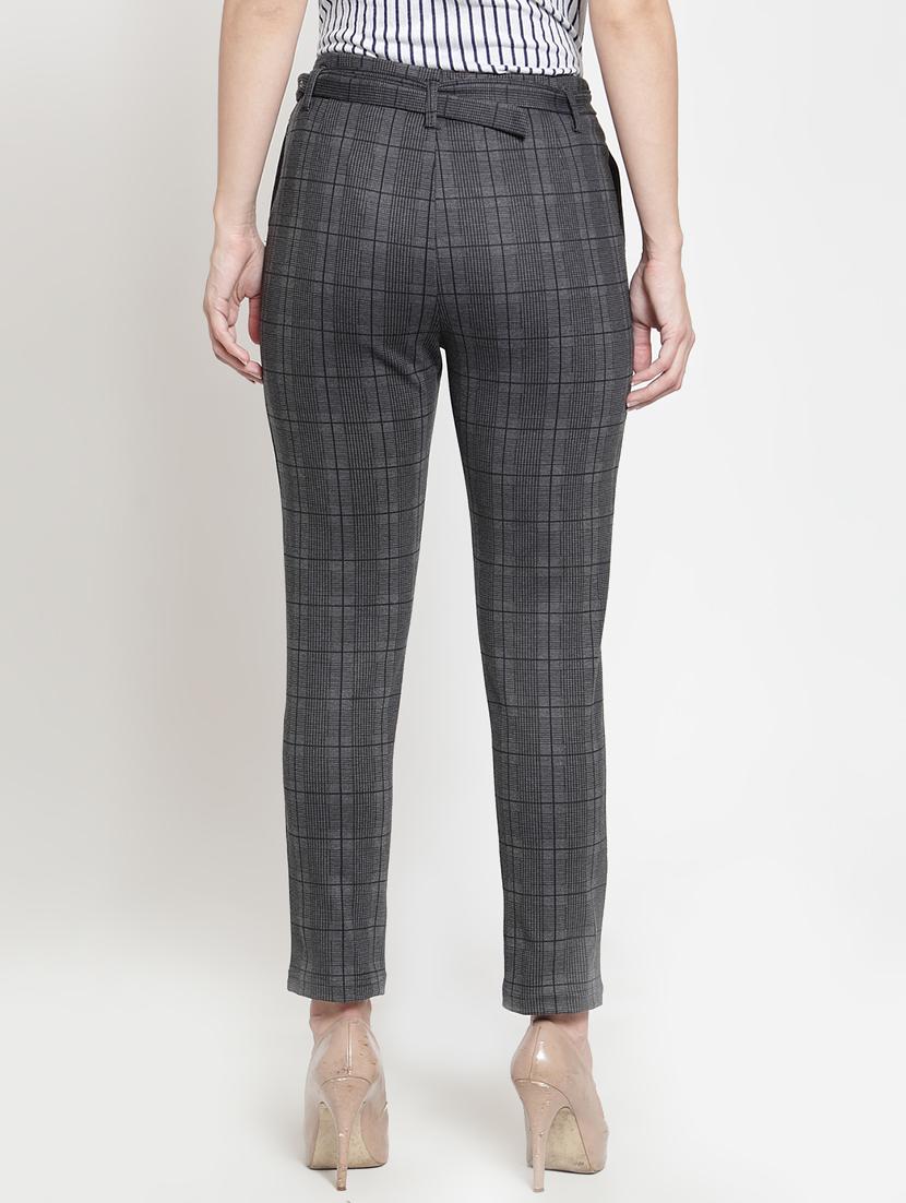 pleated checkered trouser - 16064640 - Zoom Image - 3