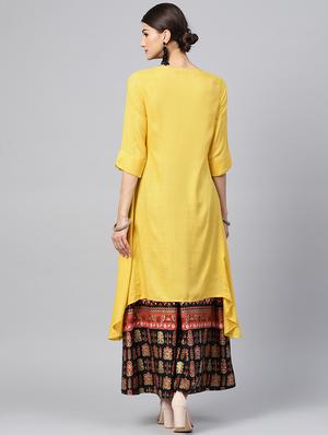 solid asymmetric kurta - 16065340 - Standard Image - 3