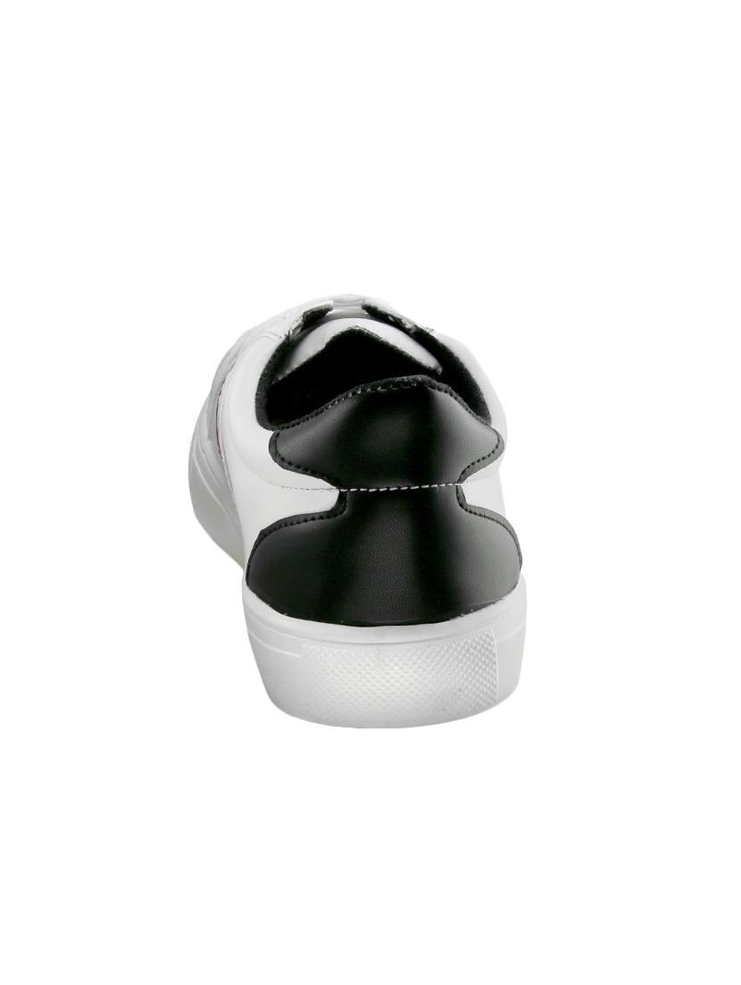 black leatherette lace up sneakers - 16065514 - Zoom Image - 3