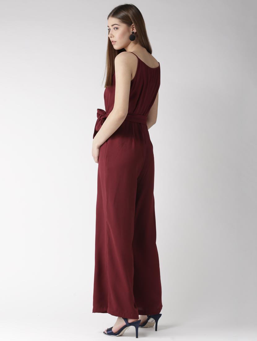 tie-knot wide leg button detail jumpsuit - 16065549 - Zoom Image - 3