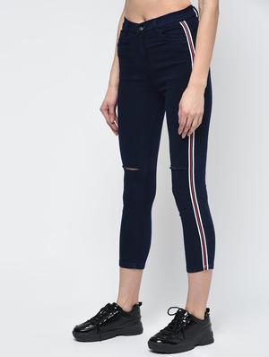 knee slit side taped jeans - 16065982 - Standard Image - 3