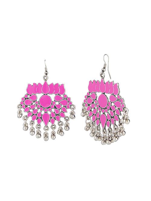 black metal chandellier earring - 16066904 - Standard Image - 1